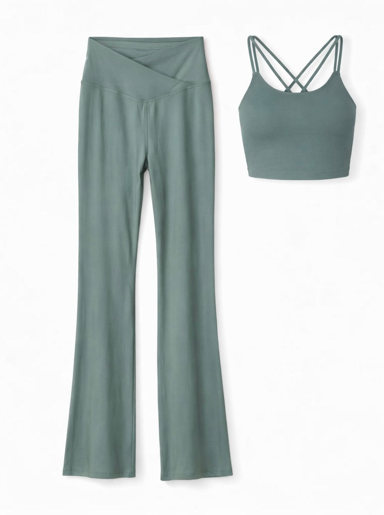 Crisscross Flare Legging Set